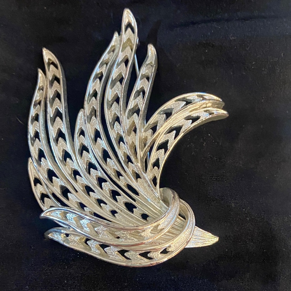 Monet Silver Brooch with Elegant Design